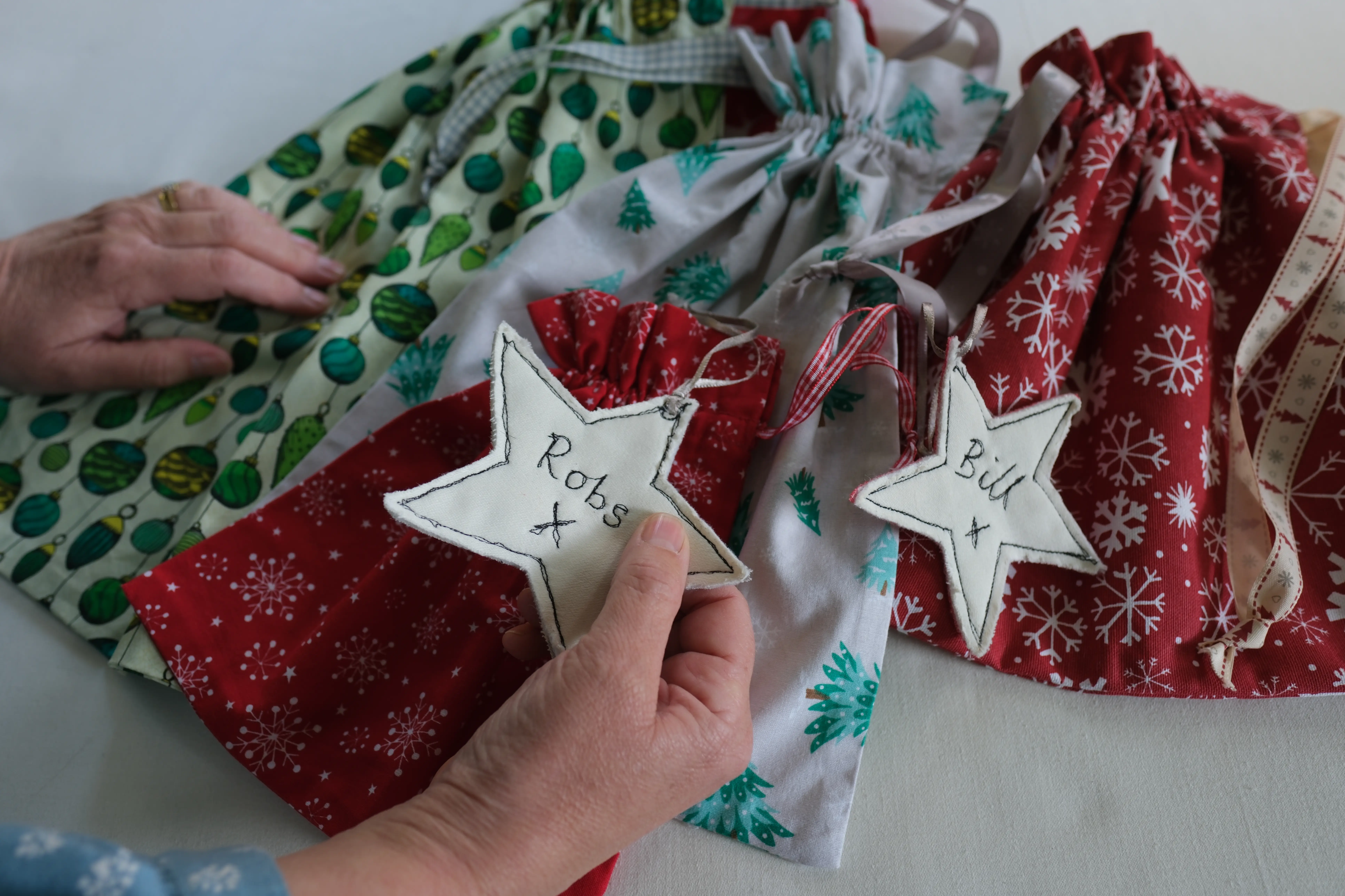 Christmas bags and labels